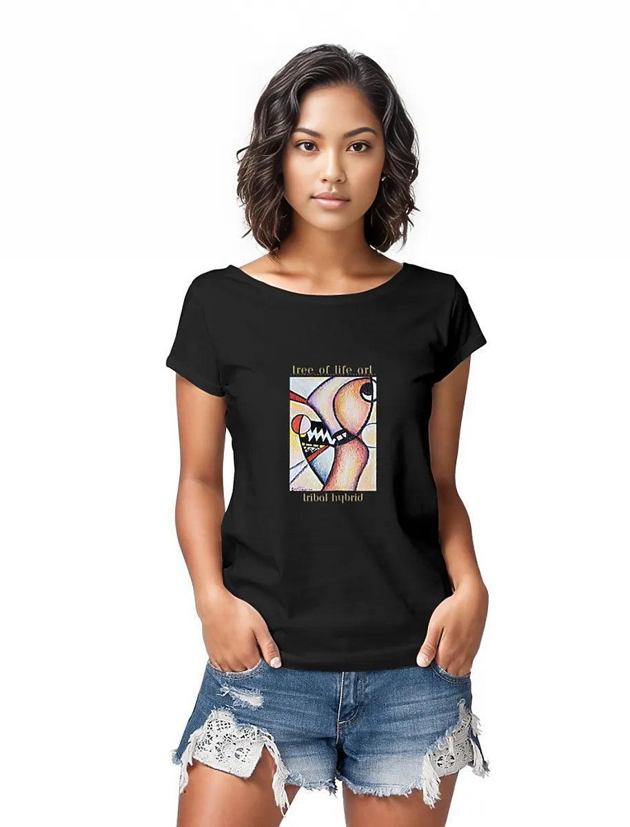 Tribal Hybrid Premium Plus Organic Cotton T-shirt Dress | Tree of Life Art - Tree of Life Art