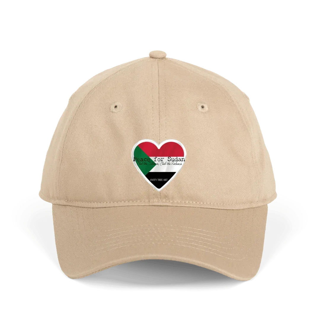 Peace for Sudan Organic Cotton Cap - Livity Tree Art