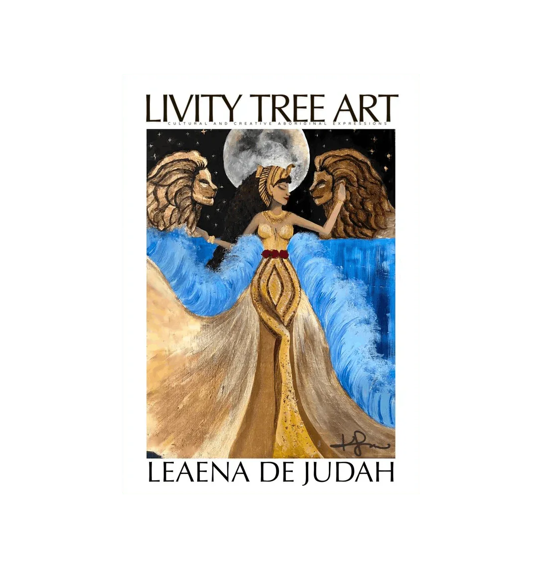 Leaena de Judah (Lioness of Judah) Portrait Art Print (Frame Optional) - Livity Tree Art