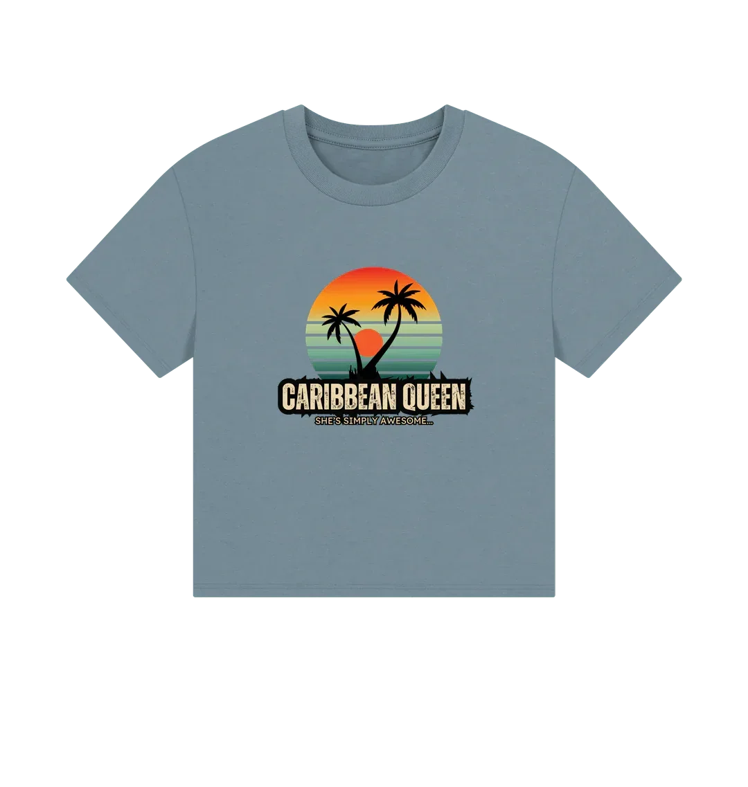 Caribbean Queen Women's Boxy Tee - Livity Tree Art