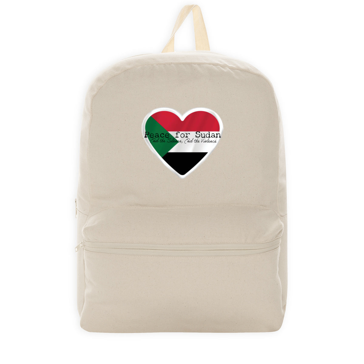 Peace for Sudan Backpack - Recycled Cotton Premium Plus | Tree of Life Art - Tree of Life Art