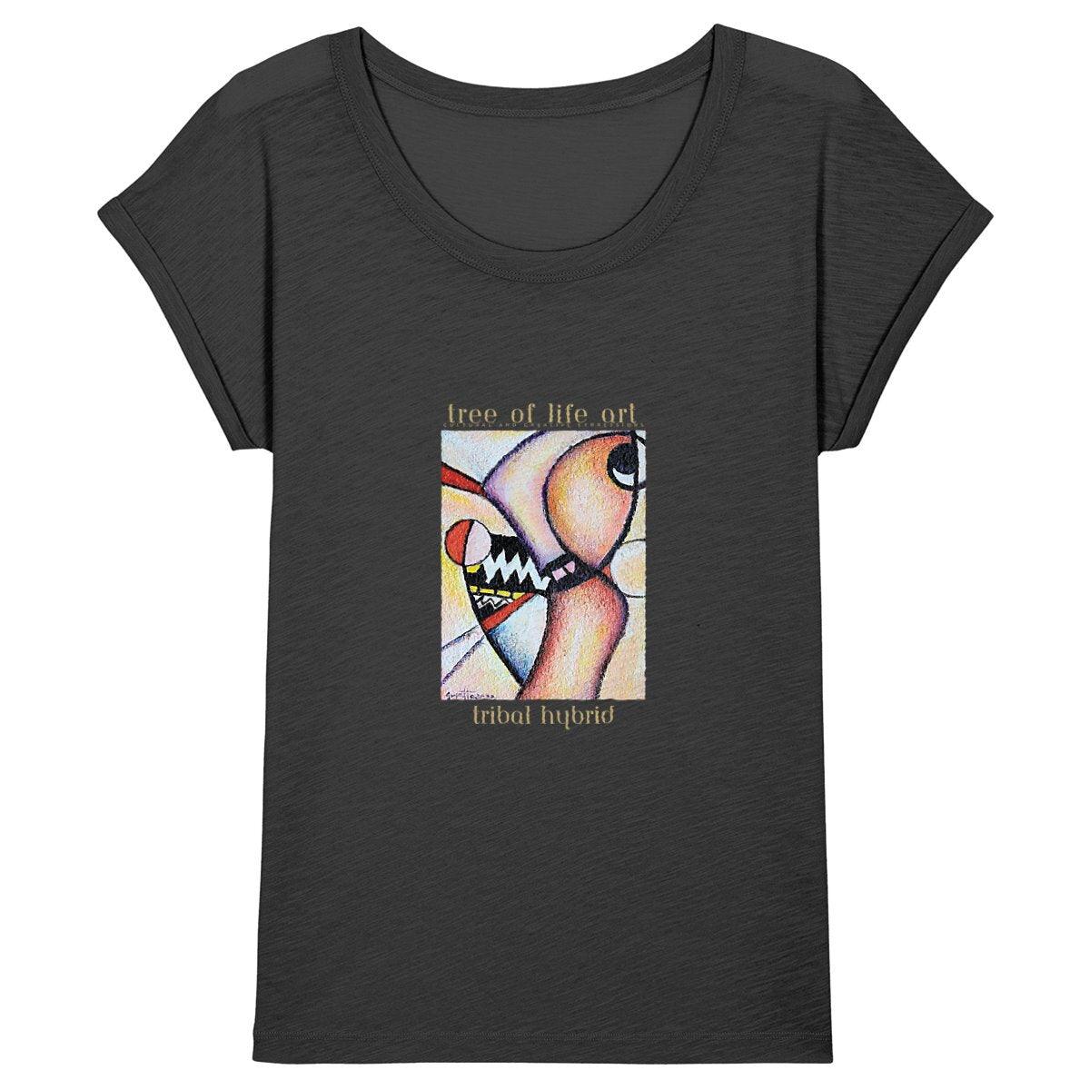 Tribal Hybrid Premium Plus Organic Cotton T-shirt Dress | Tree of Life Art - Tree of Life Art