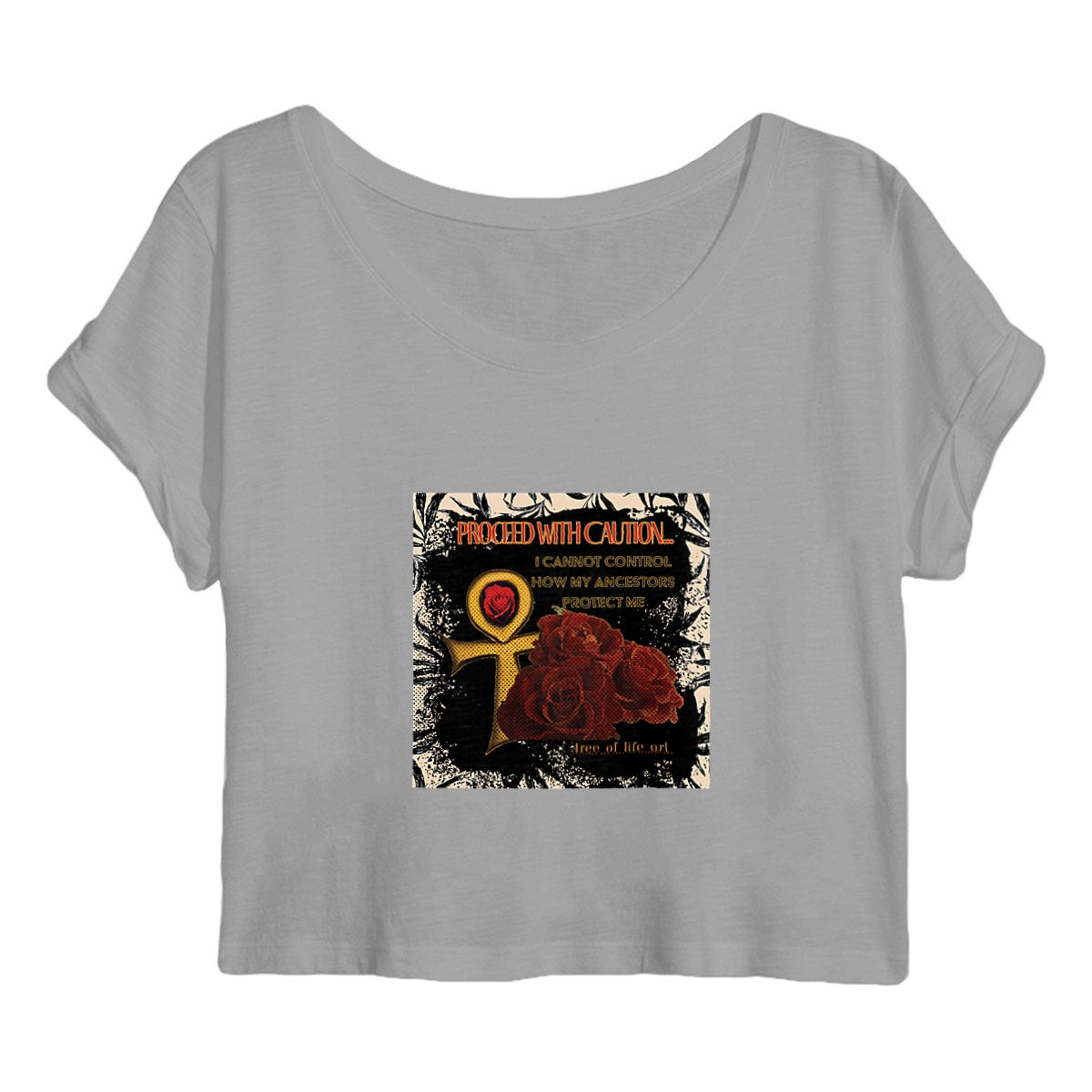 Ancestors Protection Crop Top - Women's Premium Organic Cotton | Tree of Life Art - Tree of Life Art