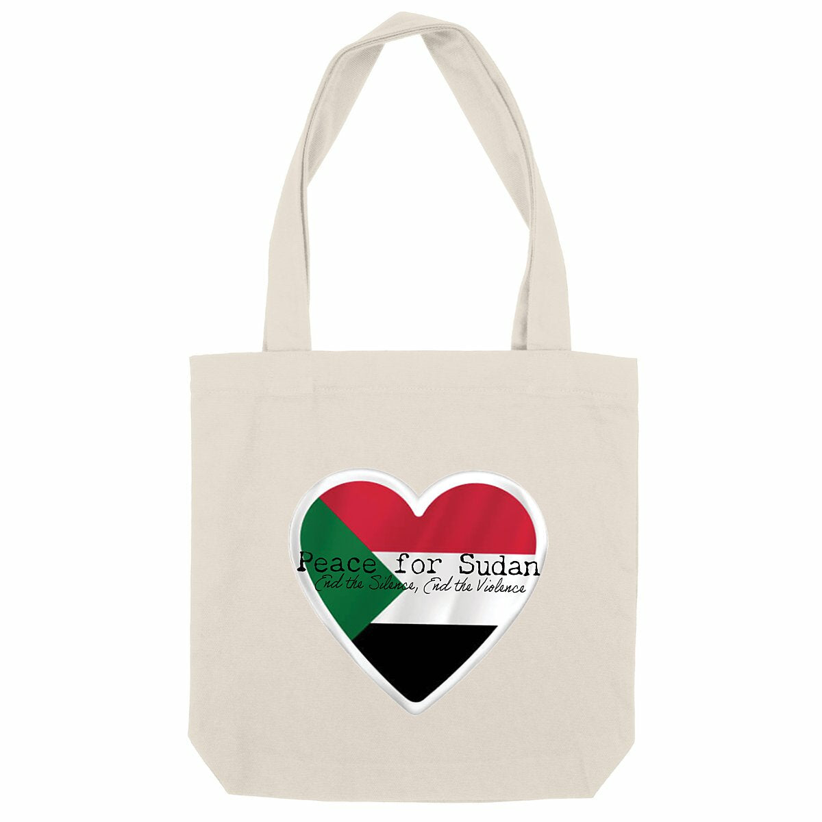 Peace for Sudan Tote - Heavyweight Premium Recycled Cotton | Tree of Life Art - Tree of Life Art