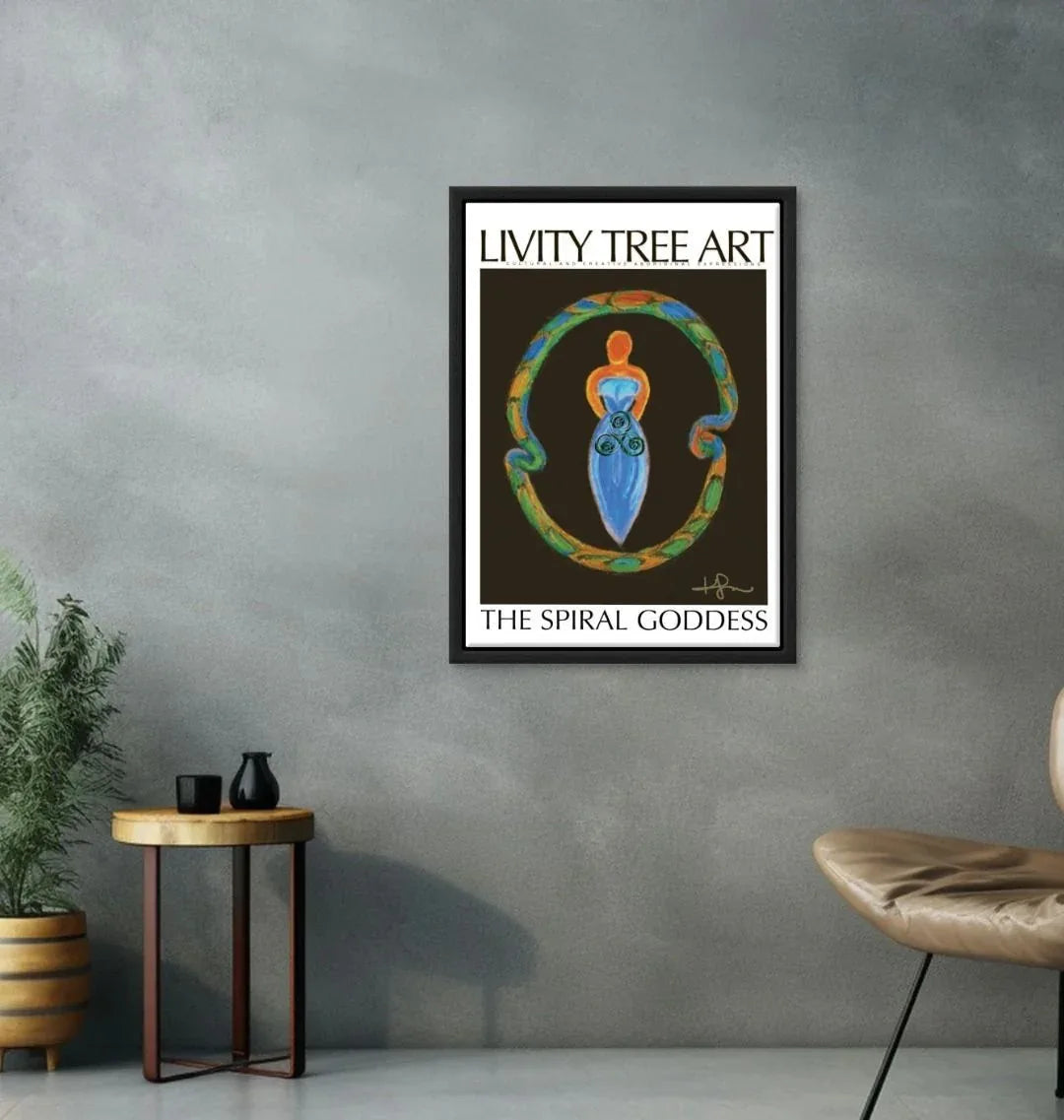 Premium Portrait The Spiral Goddess Art Print (Recycled Canvas, Frame Optional) - Livity Tree Art