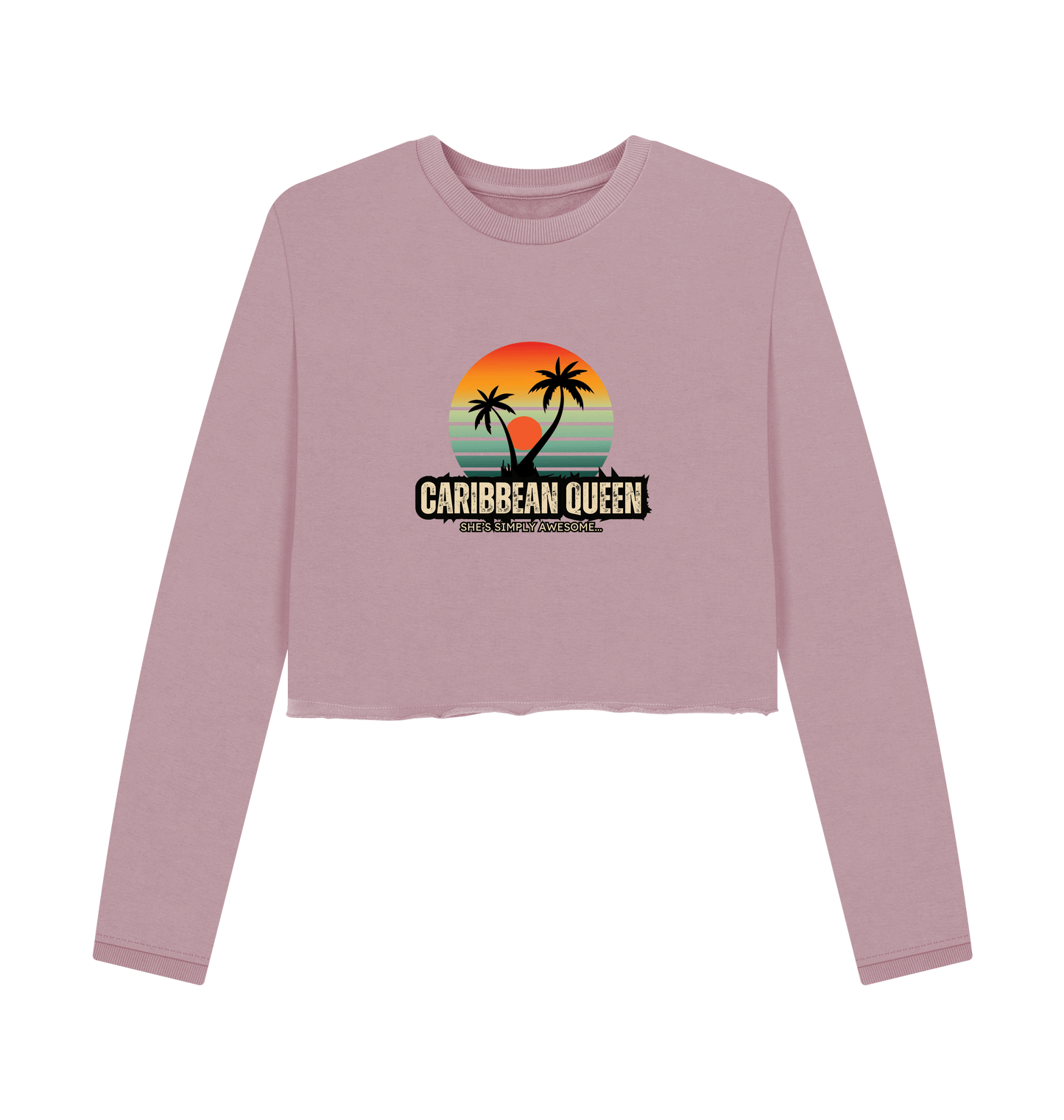 Mauve Printed Boxy Jumpers Front