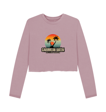 Mauve Printed Boxy Jumpers Front