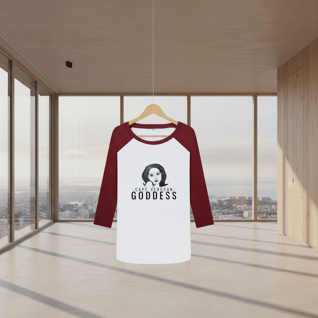 Cape Verdean Goddess Women's Baseball T-shirt