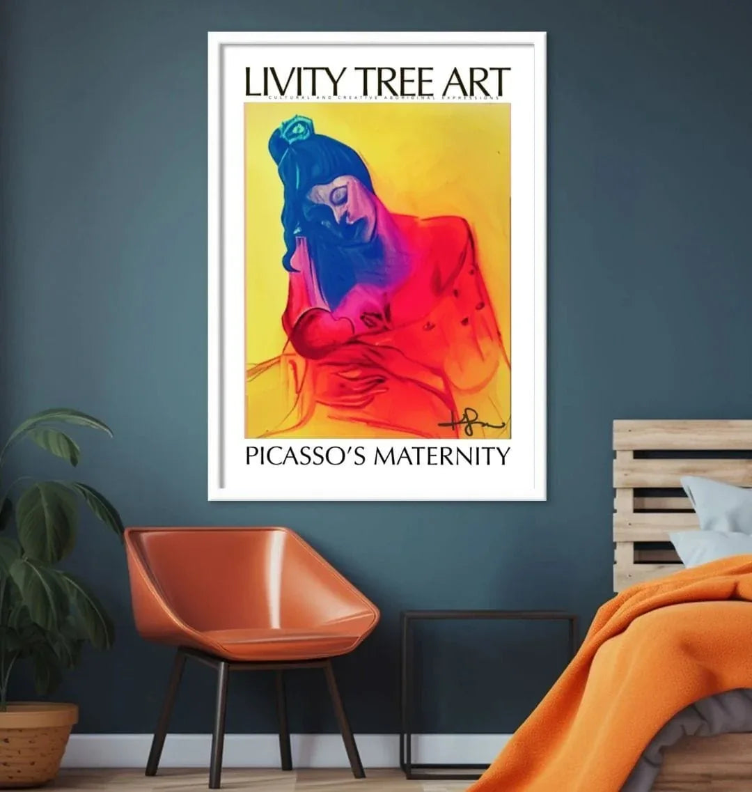 Picasso's Maternity (Colored) Portrait Art Print (Frame Optional) - Livity Tree Art