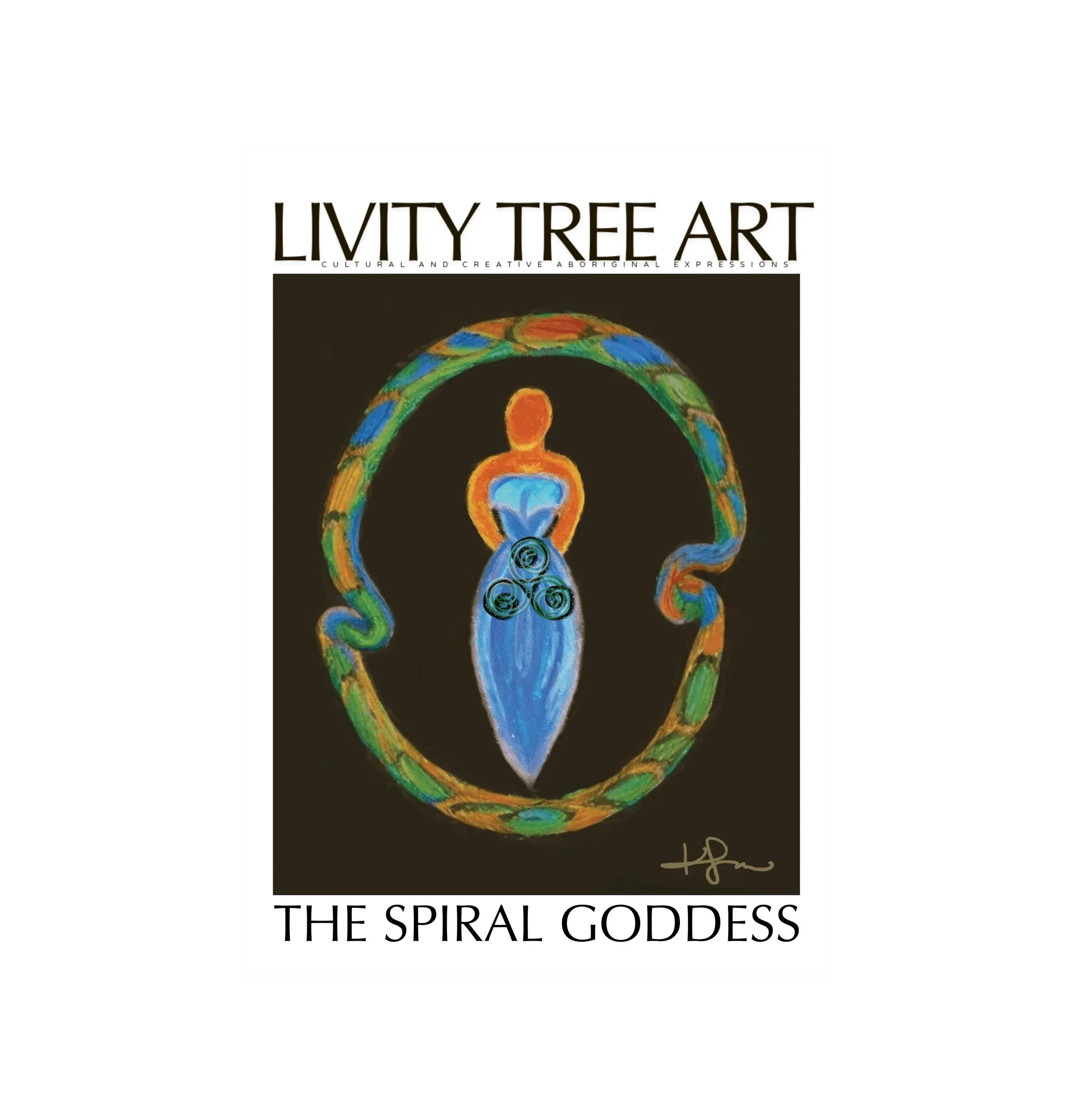 Premium Portrait The Spiral Goddess Art Print (Recycled Canvas, Frame Optional) - Livity Tree Art