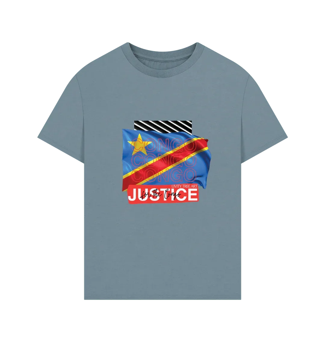 Justice for Congo Men's Oversized Tee - Livity Tree Art