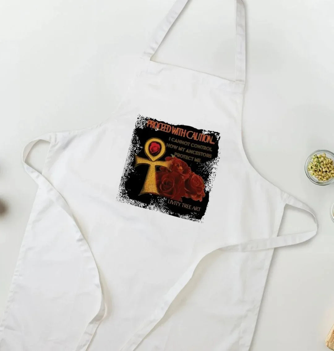 Ancestors Protection Organic Cotton Apron - Livity Tree Art