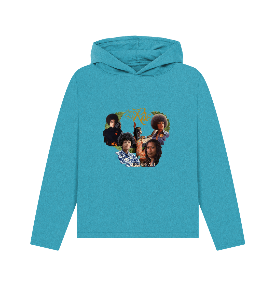 Ocean Blue Recycled Hoody Front