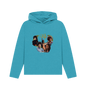 Ocean Blue Recycled Hoody Front