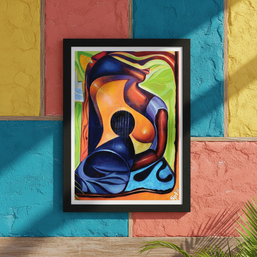 Black Frame Framed art print Front