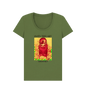 Rastafari Sekhmet Women's V-Neck T-shirt - Livity Tree Art