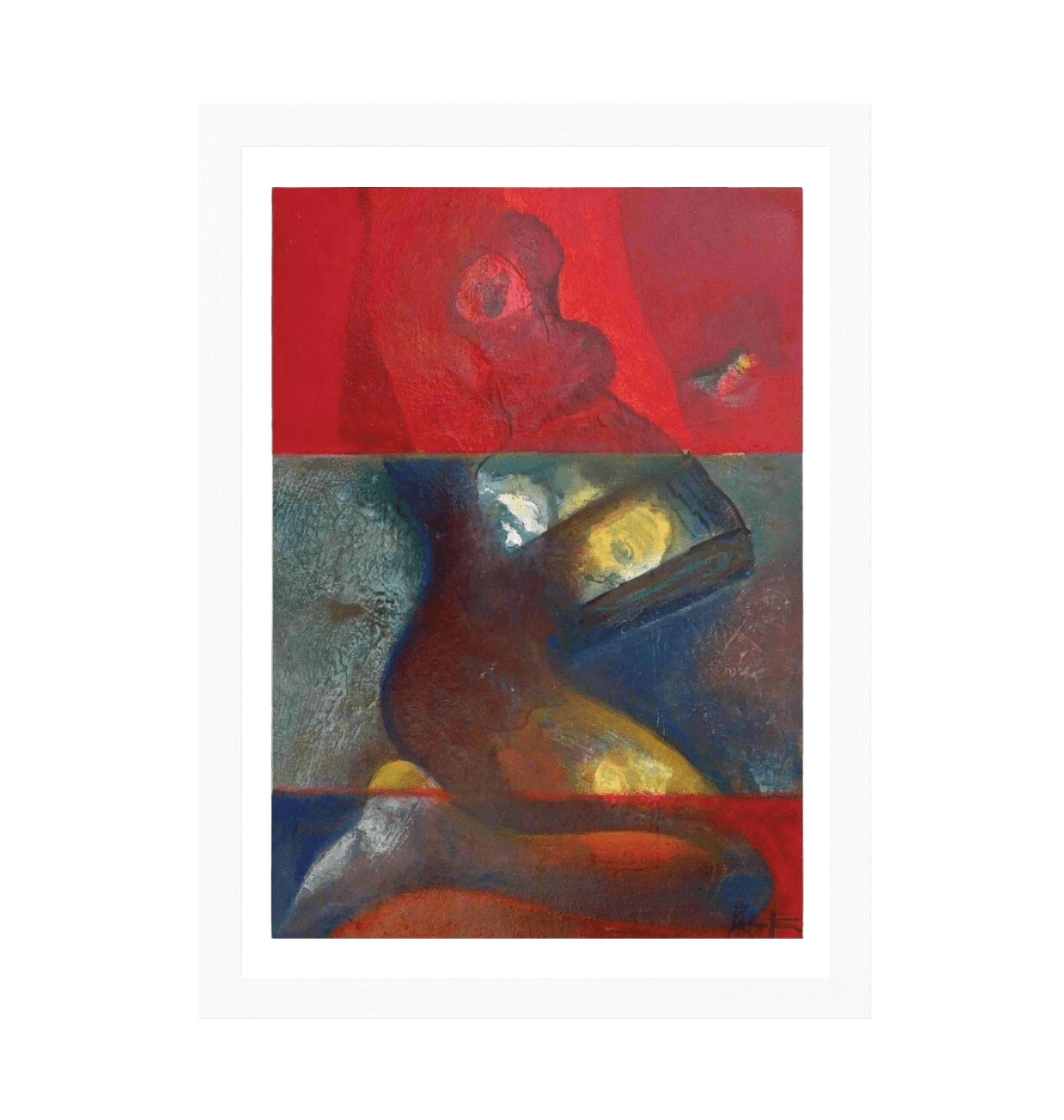 White Frame Framed art print Front