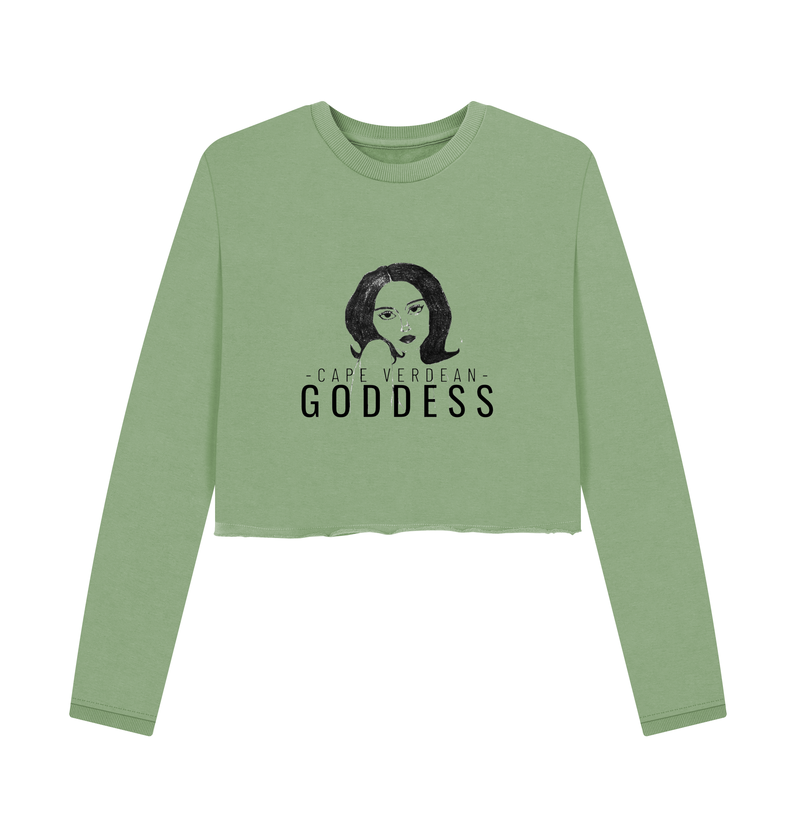 Sage Printed Boxy Jumpers Front