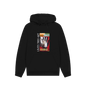 Black Printed Hoody Front