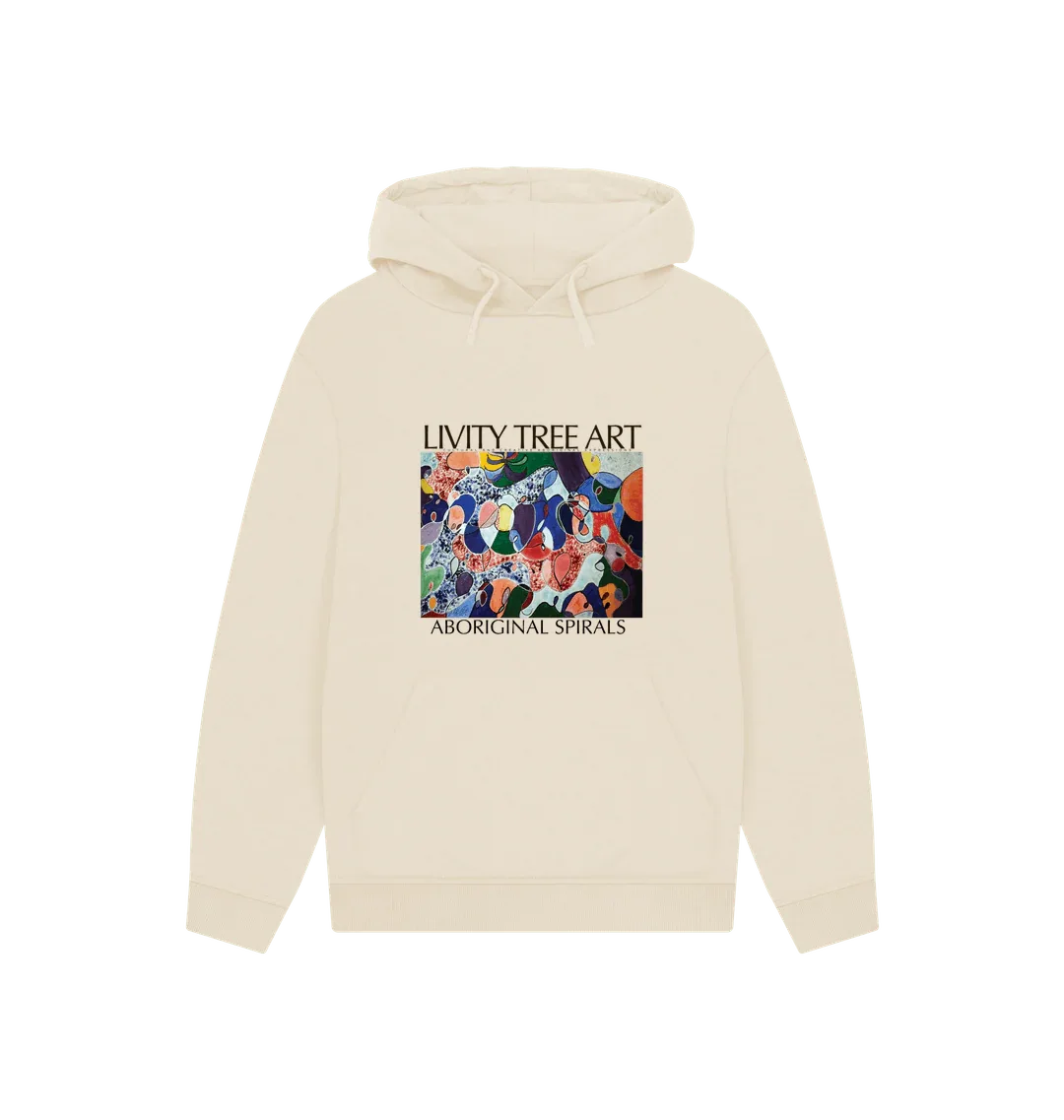 Aboriginal Spirals Unisex Kangaroo Pocket Hoody - Livity Tree Art