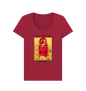 Rastafari Sekhmet Women's V-Neck T-shirt - Livity Tree Art