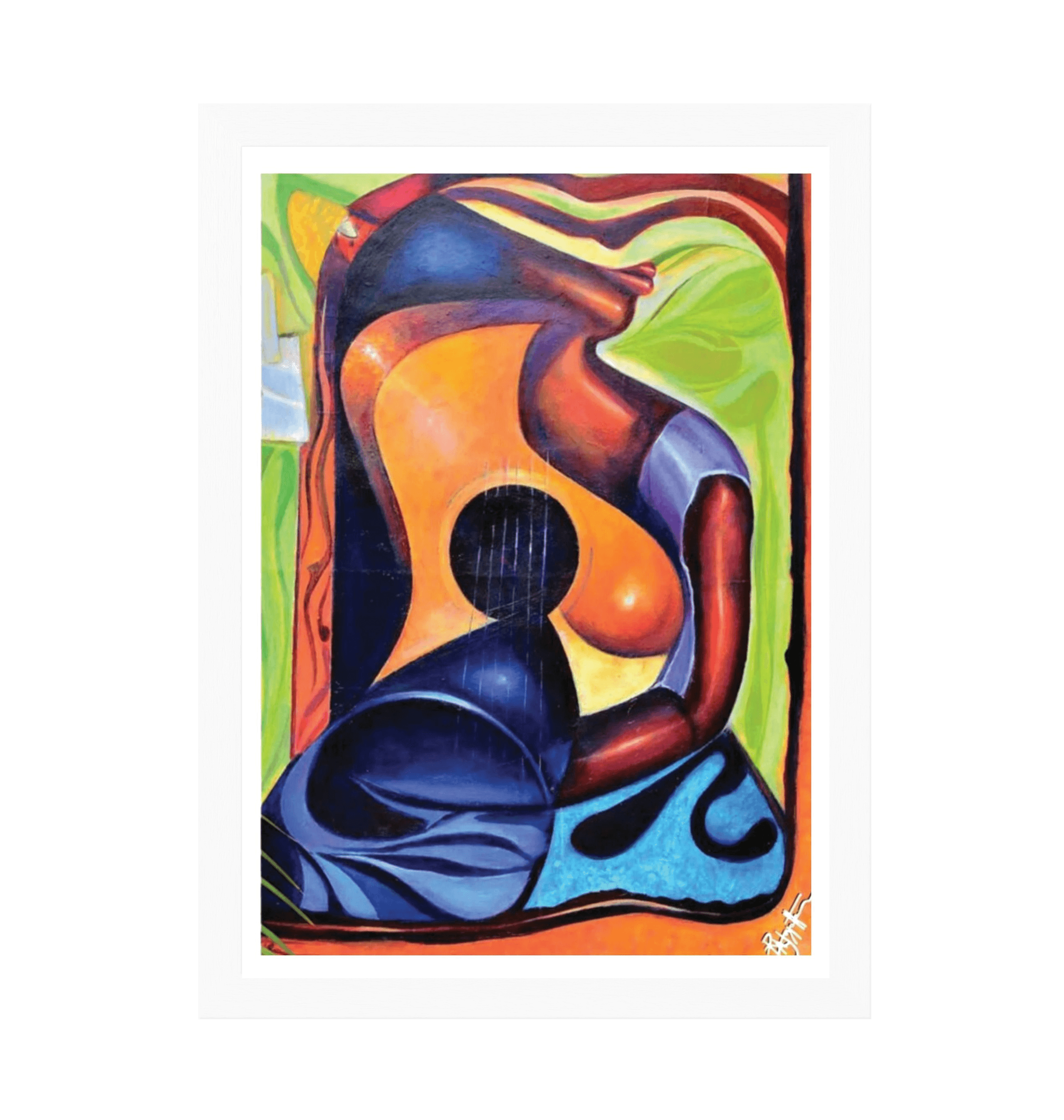 White Frame Framed art print Front