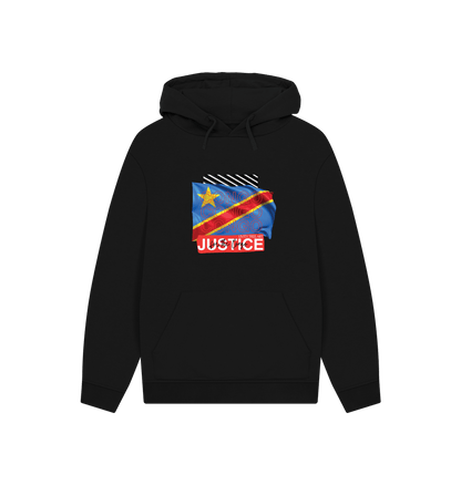 Black Printed Hoody Front