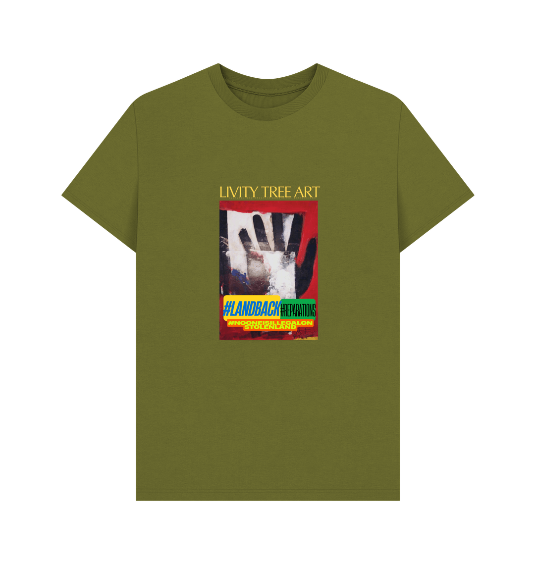Moss Green Printed T-shirt Front