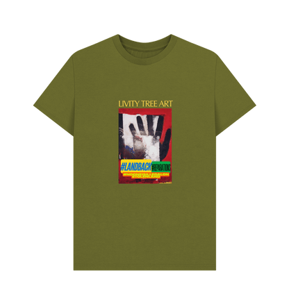 Moss Green Printed T-shirt Front