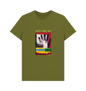 Moss Green Printed T-shirt Front