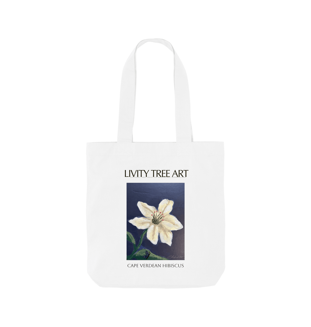 White Printed Bag Front