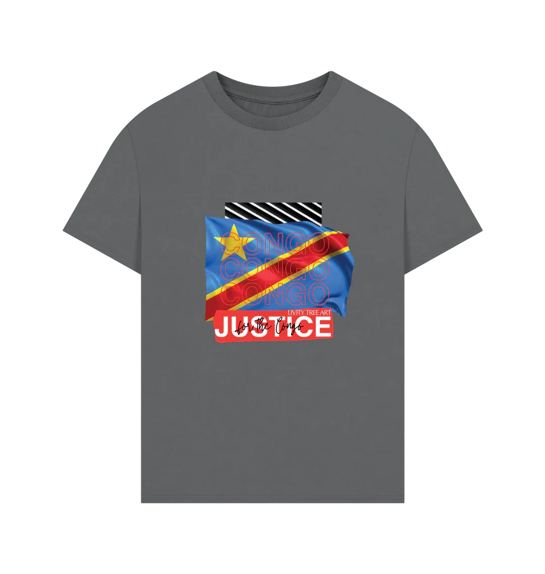 Justice for Congo Men's Oversized Tee - Livity Tree Art