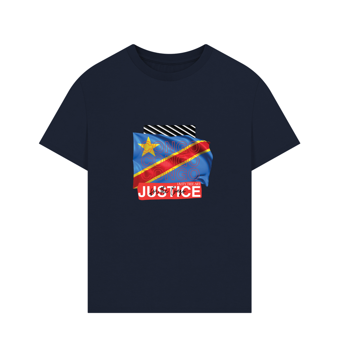 Navy Printed T-shirt Front