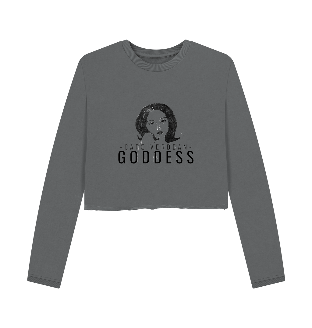 Slate Grey Printed Boxy Jumpers Front
