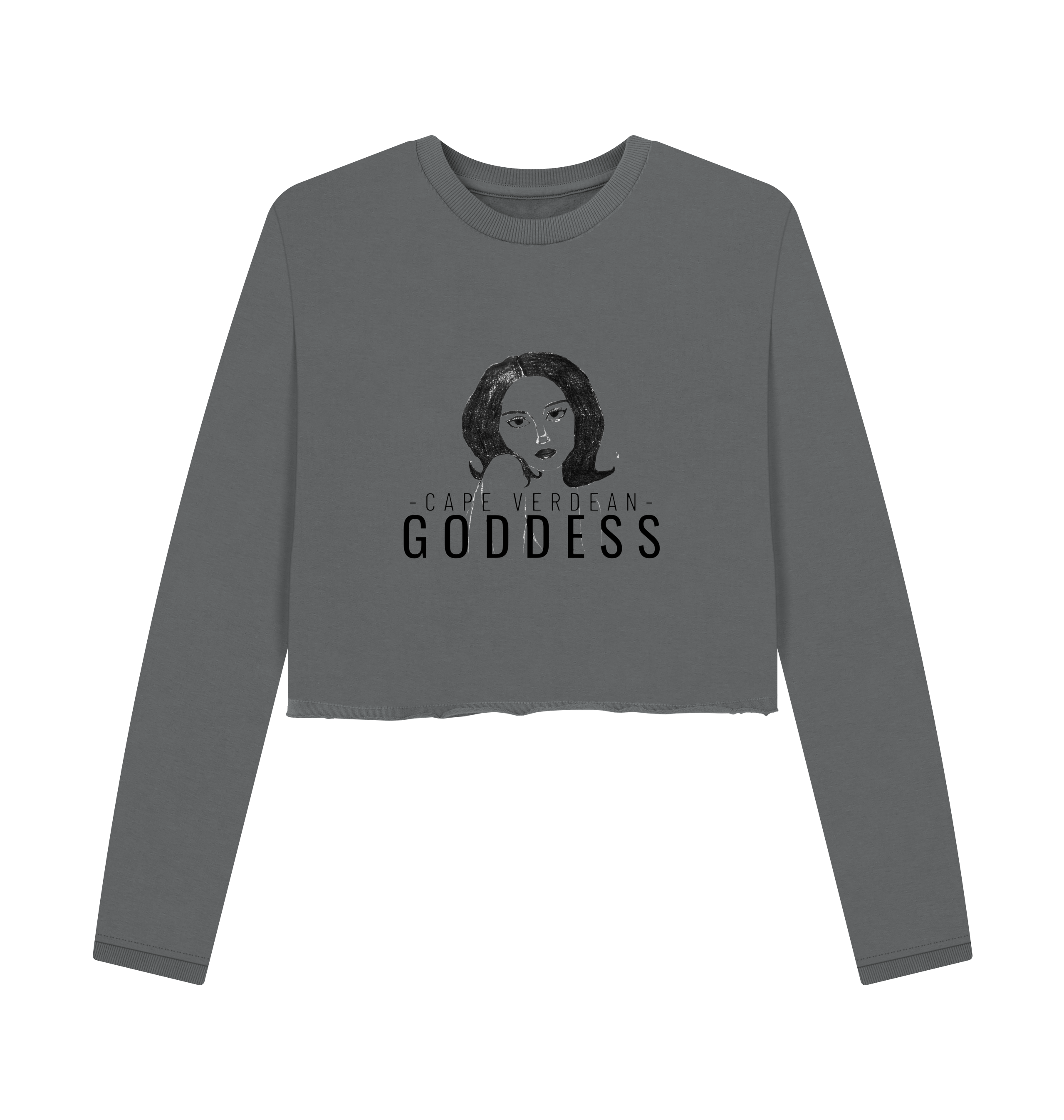 Slate Grey Printed Boxy Jumpers Front