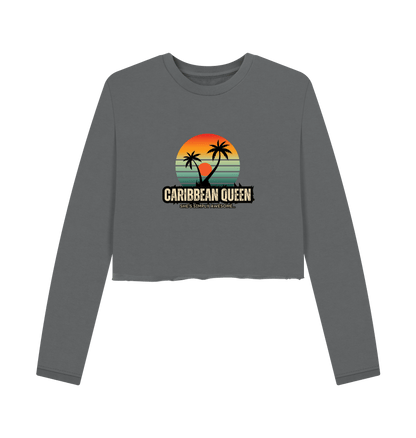 Slate Grey Printed Boxy Jumpers Front