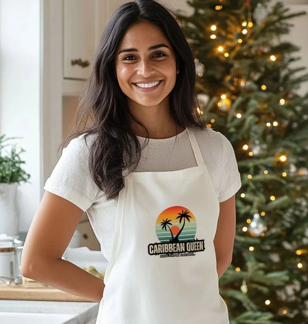 Caribbean Queen Organic Cotton Apron - Livity Tree Art