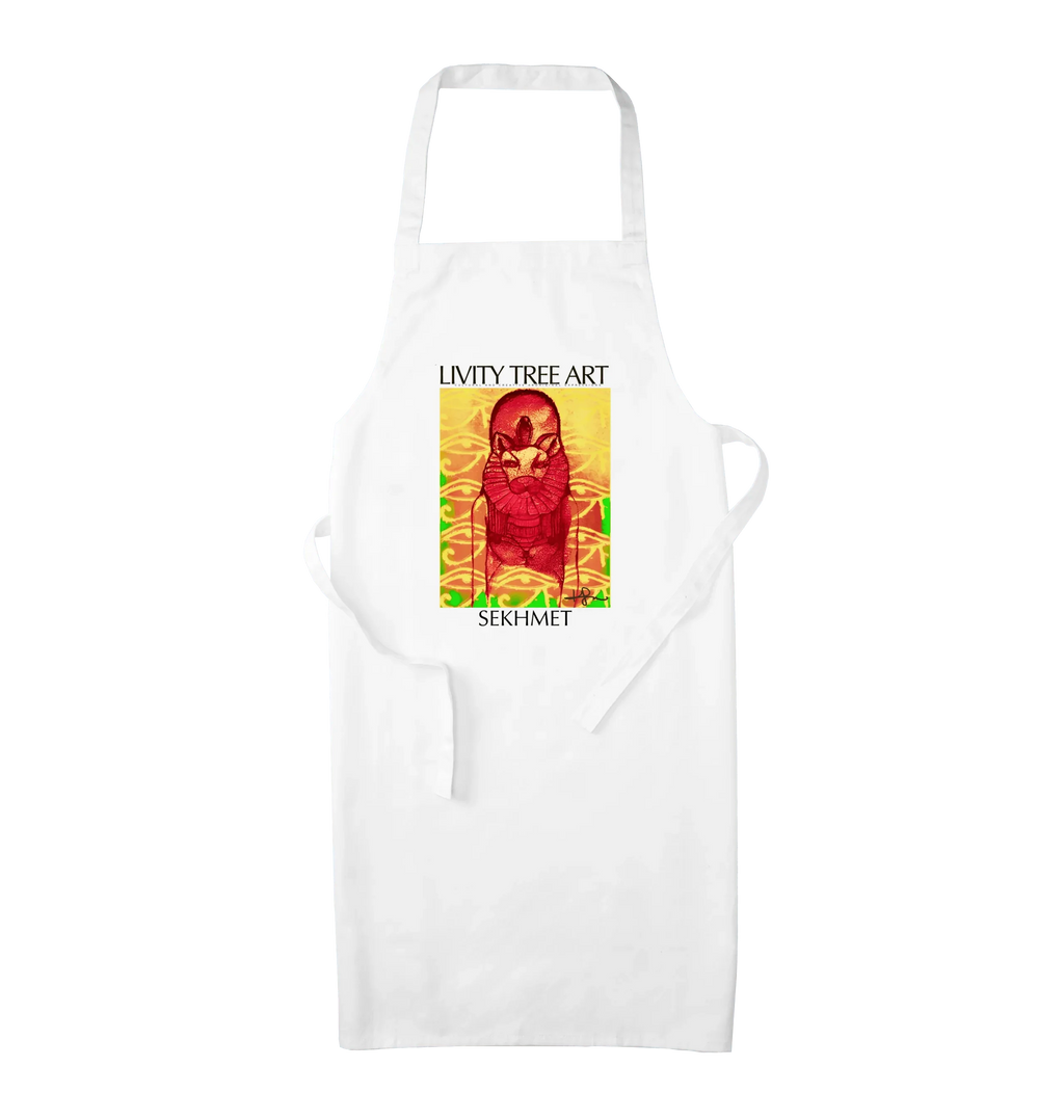 Rastafari Sekhmet Organic Cotton Apron - Livity Tree Art