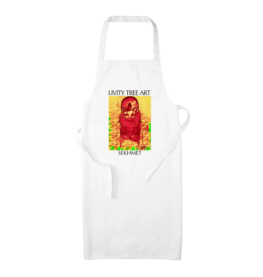 Rastafari Sekhmet Organic Cotton Apron - Livity Tree Art