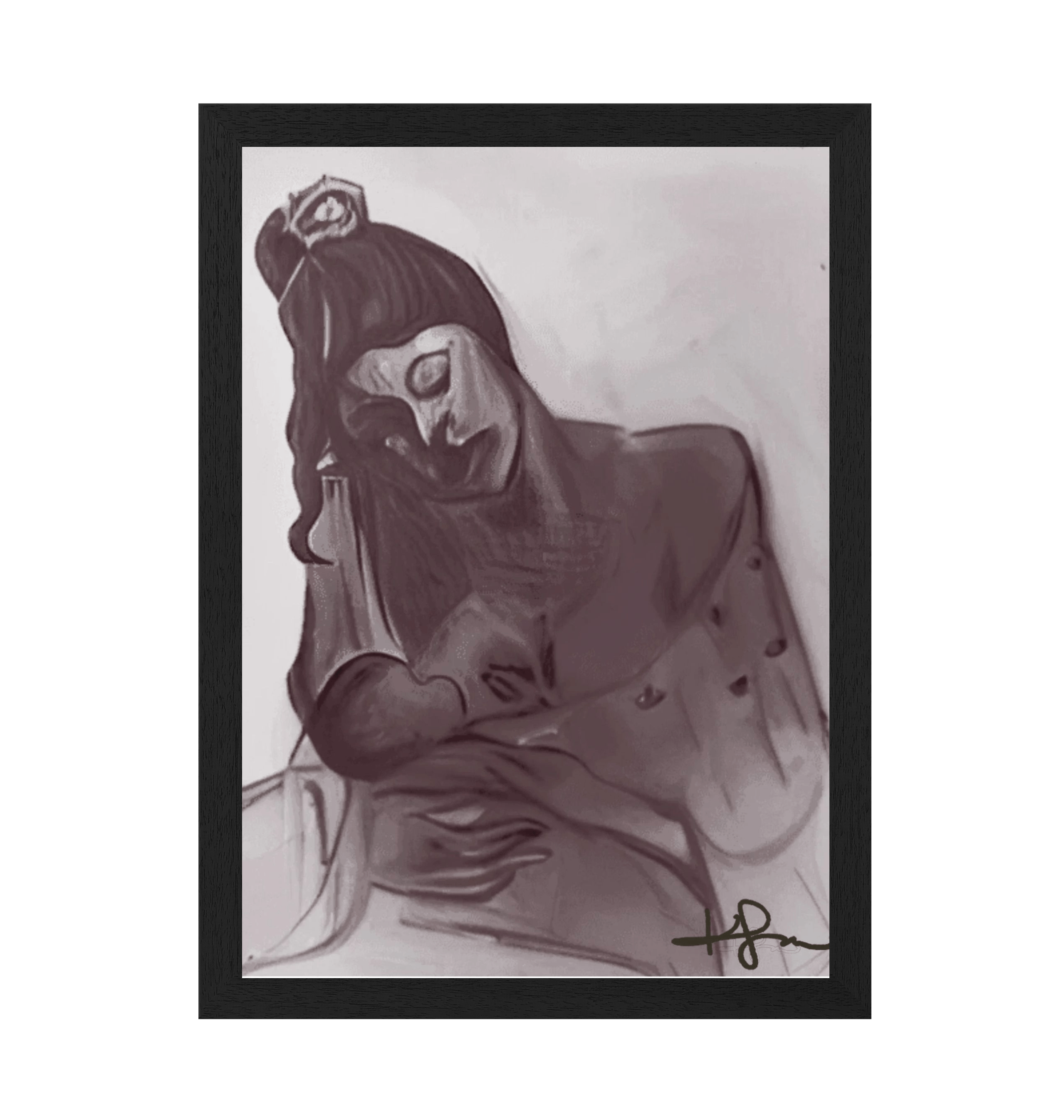 Black Frame Framed art print Front