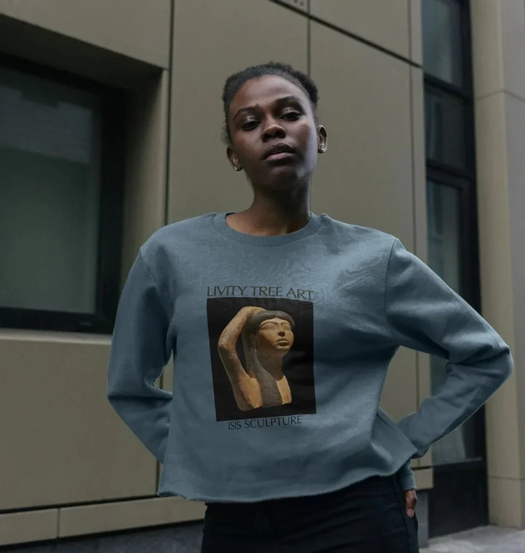 Isis Sculpture Women's Boxy Jumper - Livity Tree Art