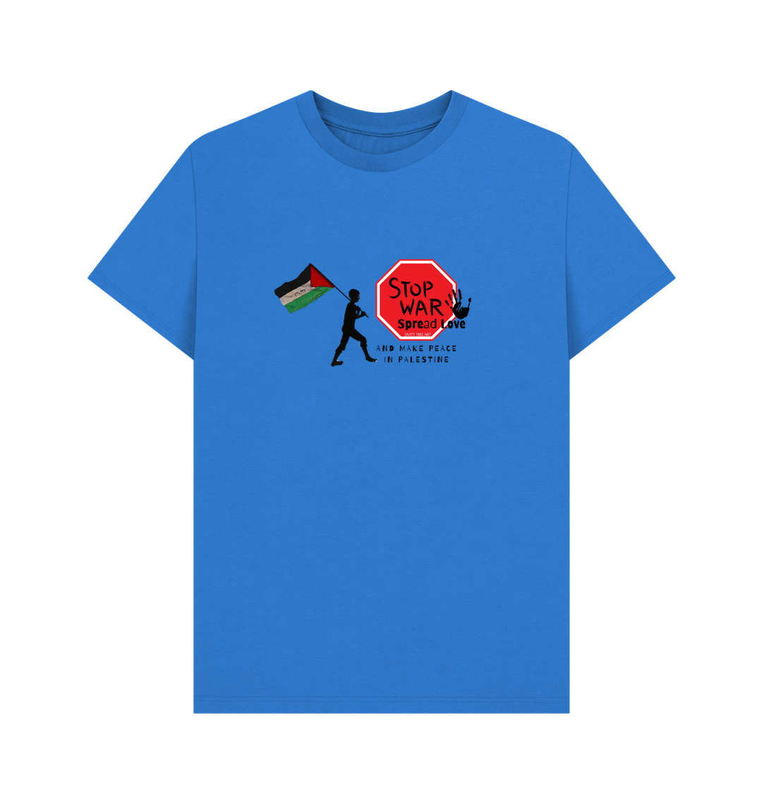 Bright Blue Printed T-shirt Front