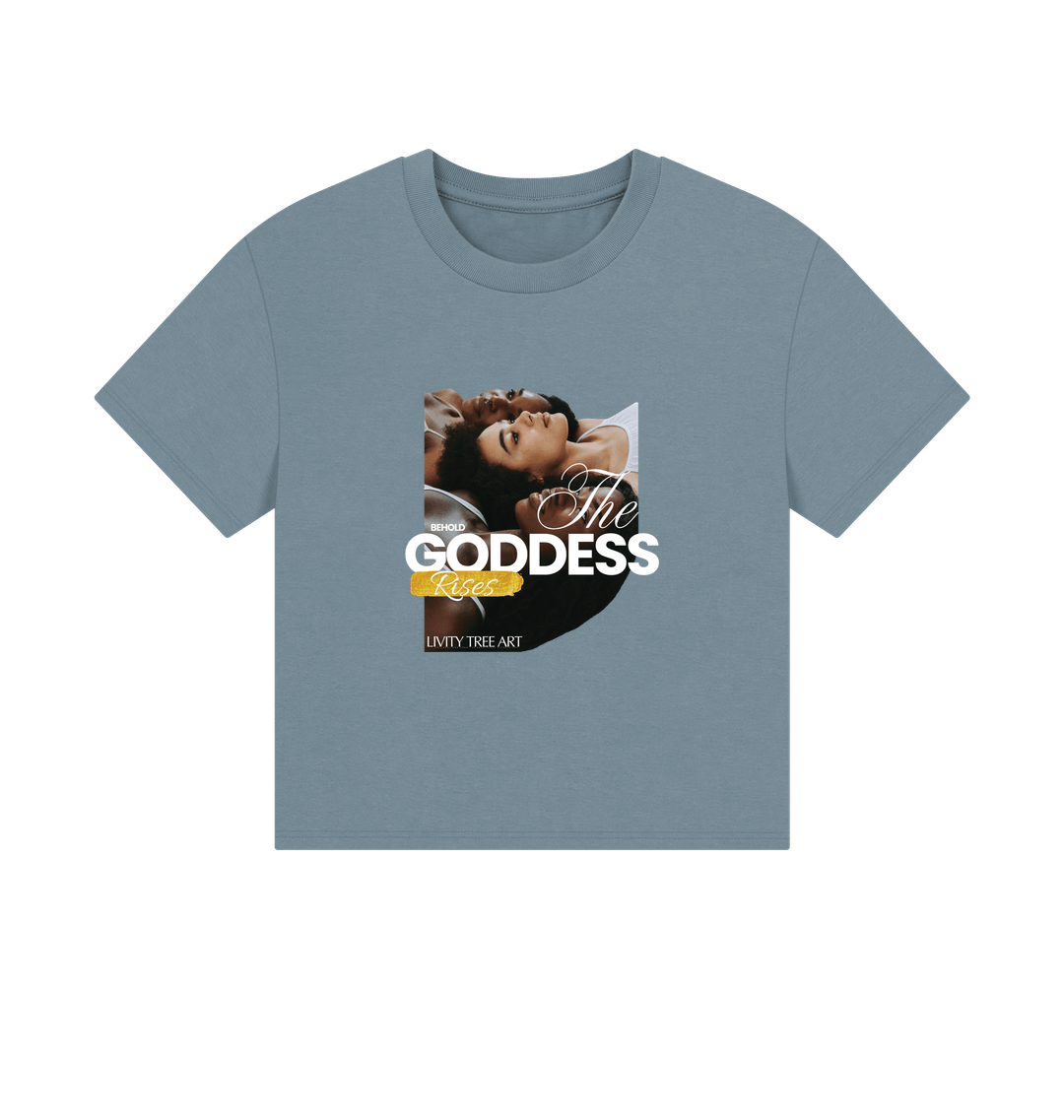 Stone Blue Printed T-shirt Front