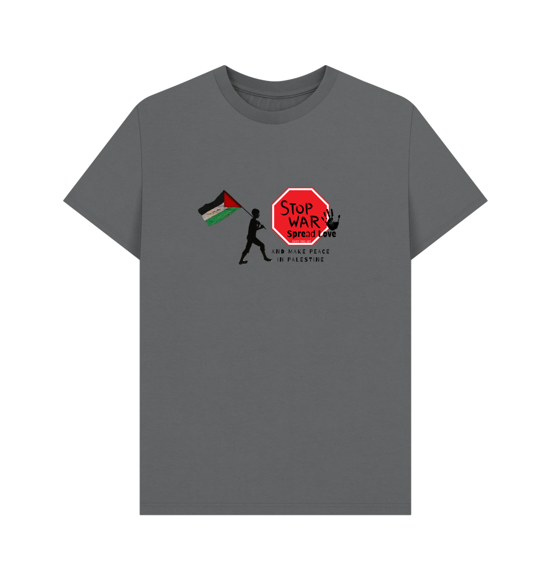 Slate Grey Printed T-shirt Front