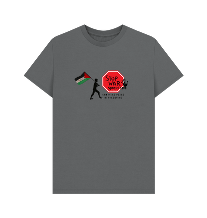 Slate Grey Printed T-shirt Front