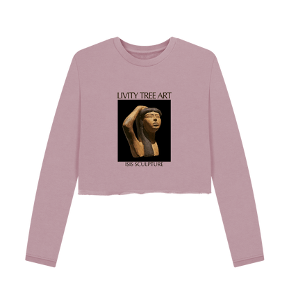 Mauve Printed Boxy Jumpers Front