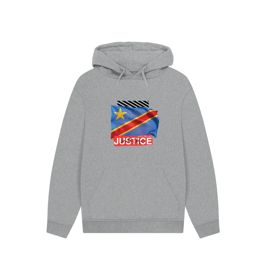 Justice for Congo Unisex Kangaroo Pocket Hoody - Livity Tree Art