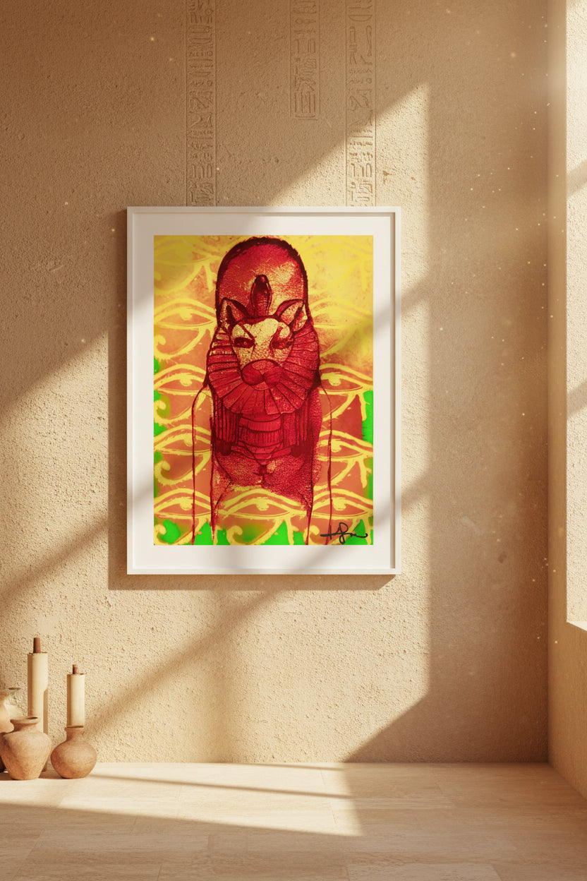 The Rastafarian Sekhmet Mother | Classic Semi-Glossy Paper Poster