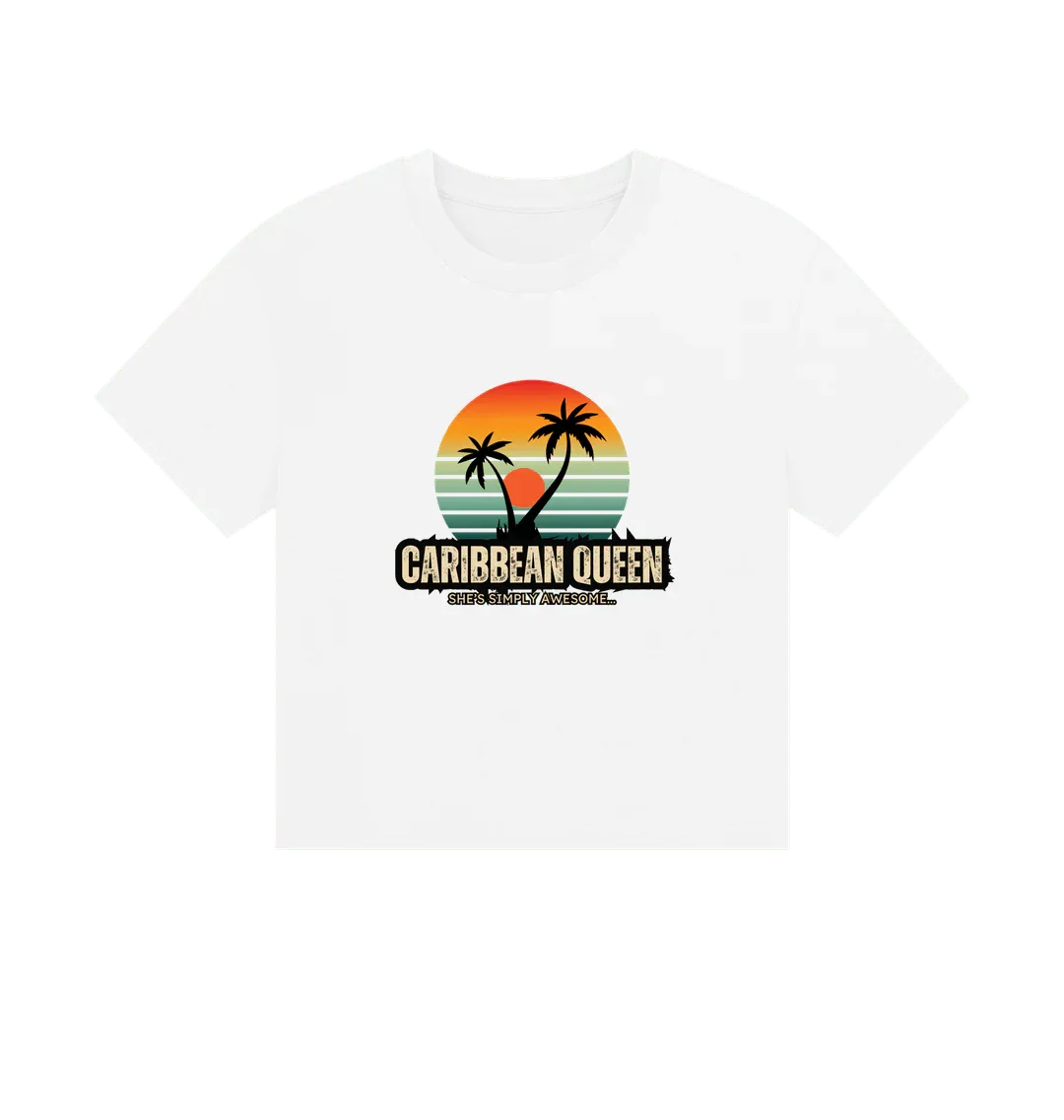Caribbean Queen Women's Boxy Tee - Livity Tree Art