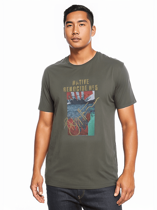 Native Genocide #5 Premium Lightweight Unisex T-shirt - 100% Organic Cotton | Tree of Life Art - Tree of Life Art
